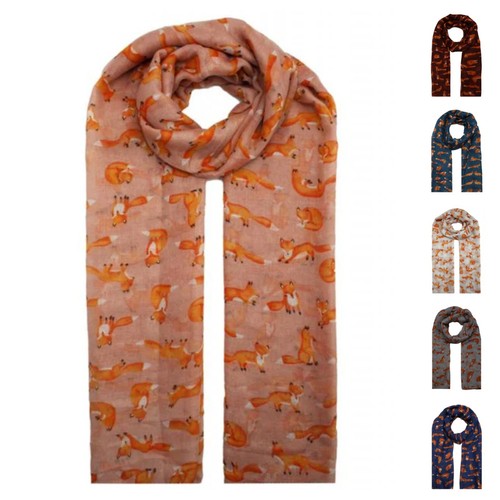 Small fox print - print, viscose