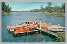Bathing Suit Girls w Boat Dock