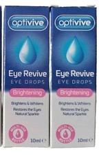 2x Optivive Eye Revive Brightening Eye Drops 10ml Restores Natural Sparkle Eyes