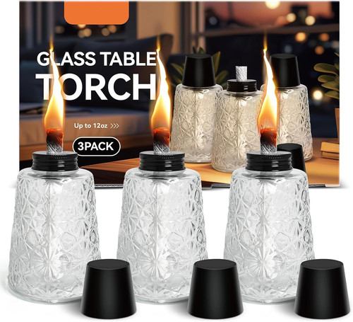 Pack oil lamp clear glass - pack,