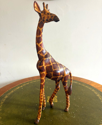 Hand painted wooden - wooden, giraffe