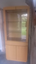 Glass Fronted Display Cabinet in Oak  by Skovby VGC  BUYER TO COLLECT