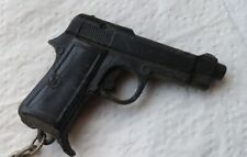 VINTAGE Keyring Plastic Key Black Toy Gun Sidearm Pistol 