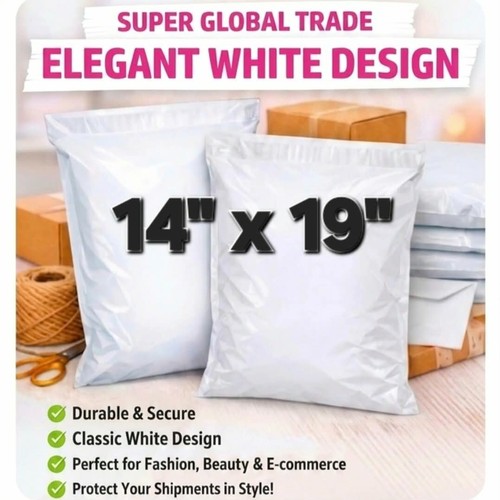 White mailing bags - 14''x,