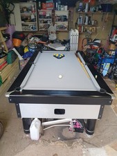 6ft Slate Bed Pool Table With Cover. Recently Recovered And Replaced Cushion.