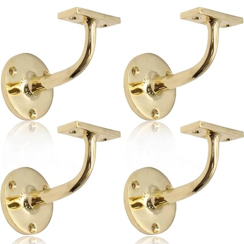 Polished brass handrail - brass,