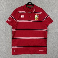 British Irish Lions Rugby Polo Shirt Mens XL Red New Zealand 2017