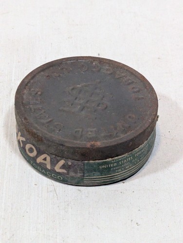 Vintage snuff can lid cover - vintage,