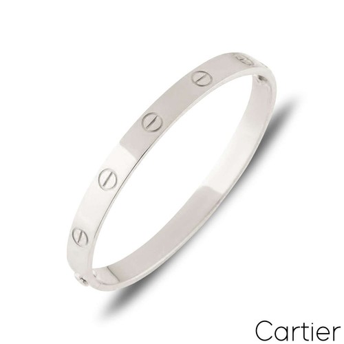 Cartier white gold plain - gold, love