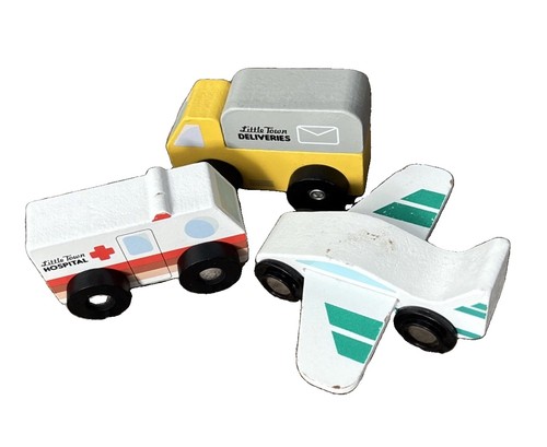 Little town wooden train toys - town,