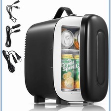 FOHERE Mini Fridge Portable, 5 Liter/6 Cans Small Fridge Cooler, Quiet, USB+AC P