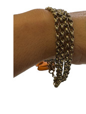 Antique Victorian 9ct Yellow Gold HM Muff Chain Bracelet Weight 12.4 Grams 