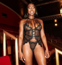 Ann Summers Size Med 12-14 Fiery Crotchless Cami Suspender Set New & Tags 38-40