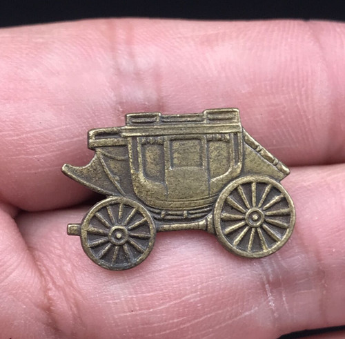 Vintage brass stagecoach old - vintage,