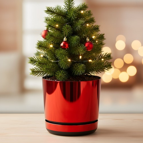 Christmas tree plant pot - tree, in