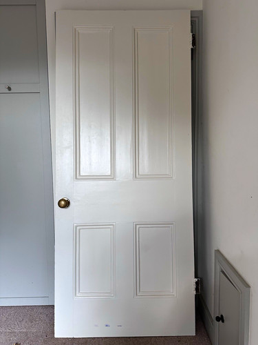 White traditional panel wood - white,