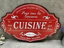 Red kitchen sign french - sign,