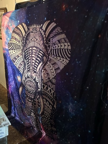 Galaxy elephant shower curtain - galaxy,
