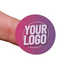 Personalised 25mm Round Labels, Custom Circle Logo Stickers