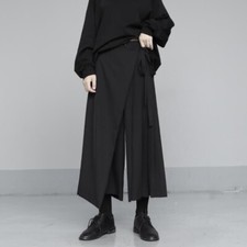 Japanese Yamamoto Loose Wide Leg Pants Punk Culottes Skirt Trousers Women
