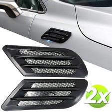 2pcs Car Air Flow Fender Side Vent Grille Decoration Hole Cover Bonnet Universal