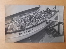 Britannia Pleasure Boat, Believed To Be From Littlehampton, Sussex. RP Postcard