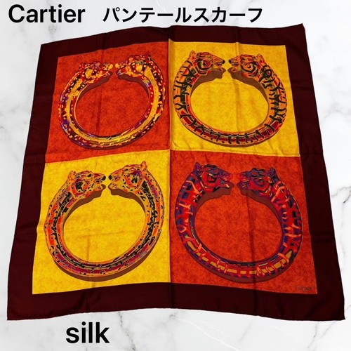 Cartier panther silk scarf - cartier,