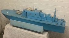 VINTAGE PERKASA TORPEDO BOAT LARGE SIZE MODEL RC PROJECT, FOR RESTORATION 120cm