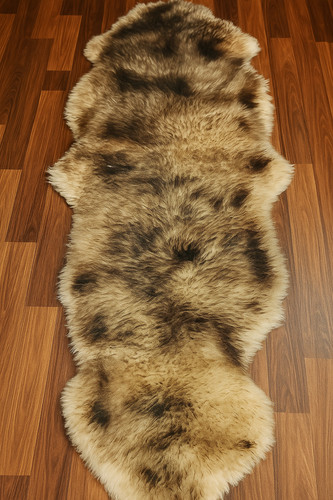 Genuine sheepskin rug brown - sheepskin,
