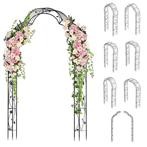 Black garden wedding arch - wedding,