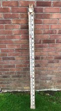 Surveyors wooden telescopic measure stick staff antique vintage