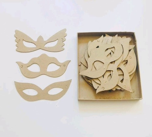 Paper mache masks half - mache,