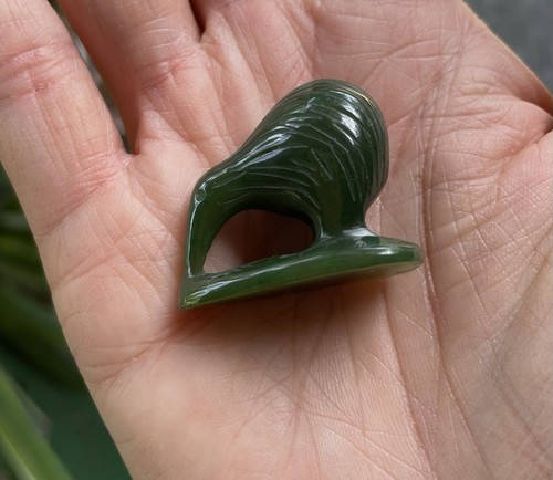 Carved green jade nephrite - jade,