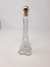 Vintage Empty XO Brandy Eiffel Tower Glass Bottle 27cmsTall Base 9cm