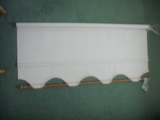 Blind cream ivory beige with wooden trim {fixtures included}