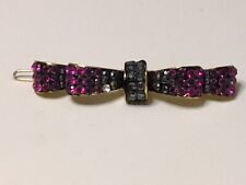 Butler & Wilson Vintage Grey & Pink Crystal Hair Clip See Description