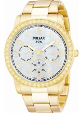 Pulsar Ladies Multi Dial PVD Gold Plated Bracelet Dress Watch - PP6094X1 PNP