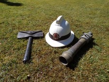 Vintage white fireman helmet - vintage,