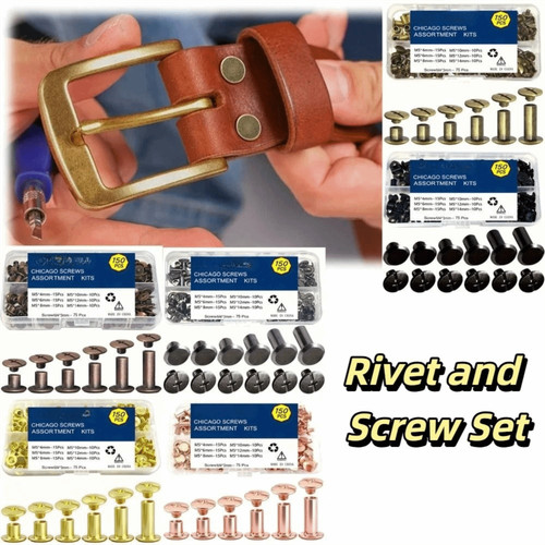 Leather rivets metal - leather, screw