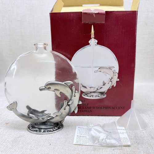 Vintage dolphin glass - dolphin,