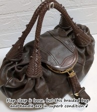 FENDI Spy Bag Brown Braided