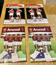 Arsenal Ladies Programmes 2004/5  And 2005/6- Very Rare Champions League