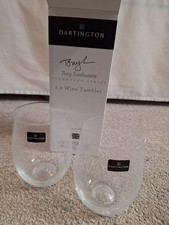 2 x Dartington Crystal Tony Laithwaite Signature Series Stemless Wine Tumbler