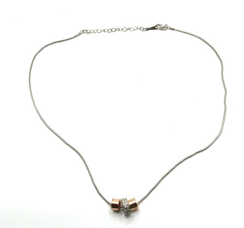 18k rolled gold ring necklace