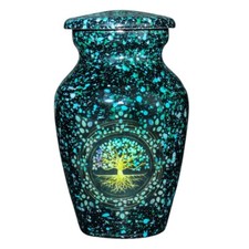 Small Designer Green Tree Urns