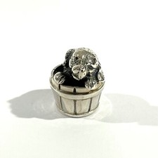 vintage solid silver dog in