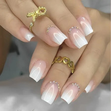 False Nails pink french ombre