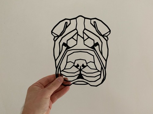Geometric shar pei pet dog - shar,