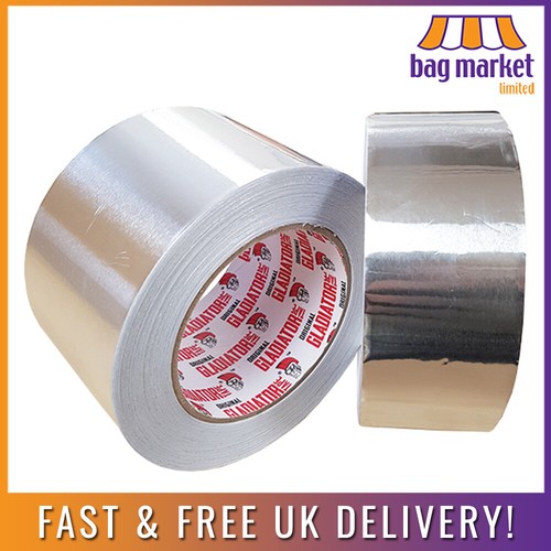 45m aluminium foil tape - aluminium, rolls