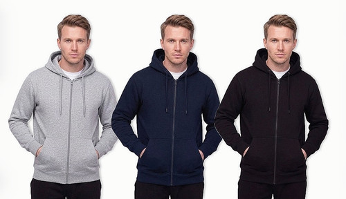 Mens full zip hoodie fleece - zip,